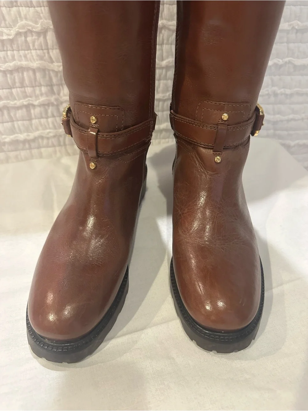 Tory Burch Daniela Riding Boot Size Brown 6.5
